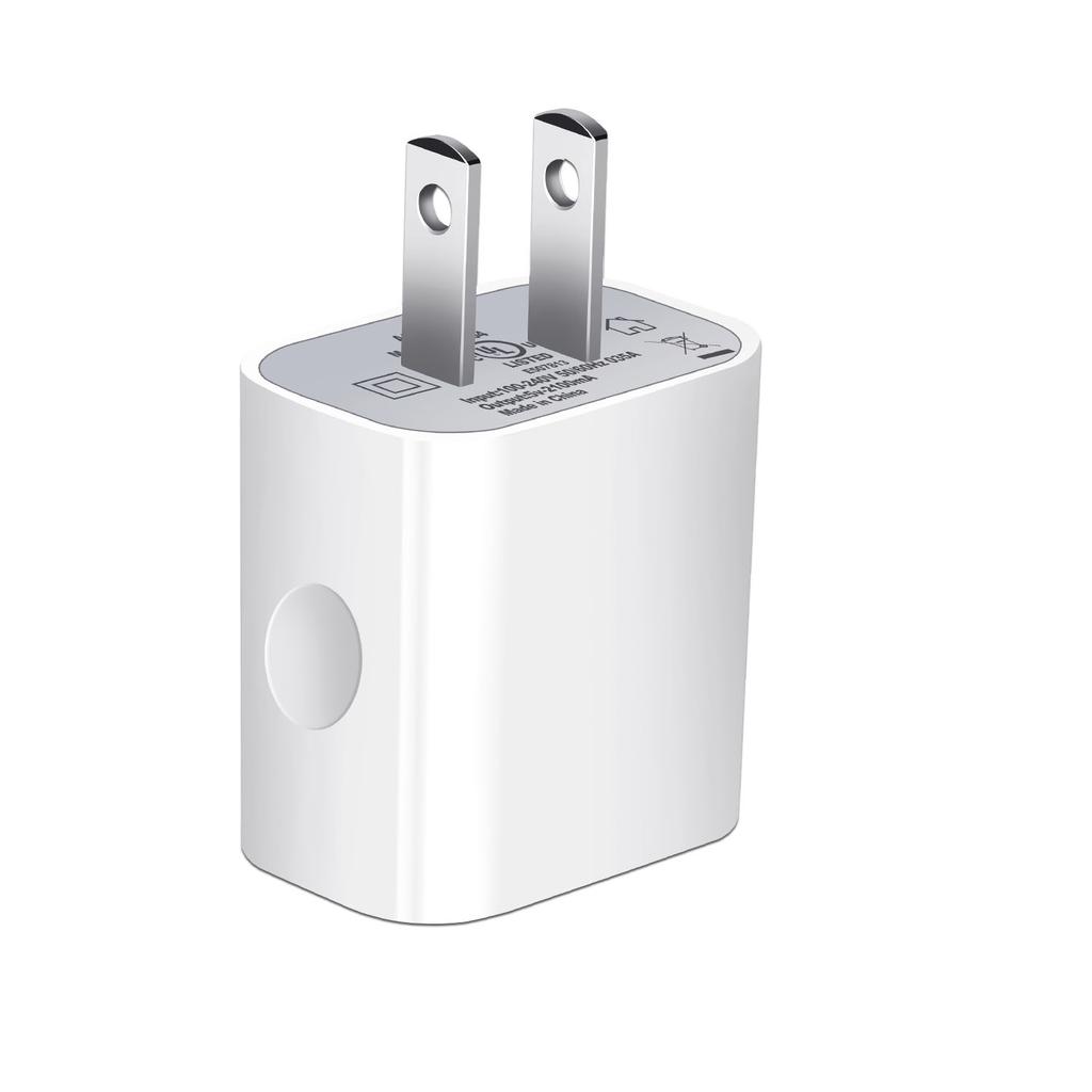 1/5Pcs USB Wall Chargers Block Power Adapter 2.1A Dual-Port Fast Charging Plug Cube Charger Adapter For IPhone For Samsung