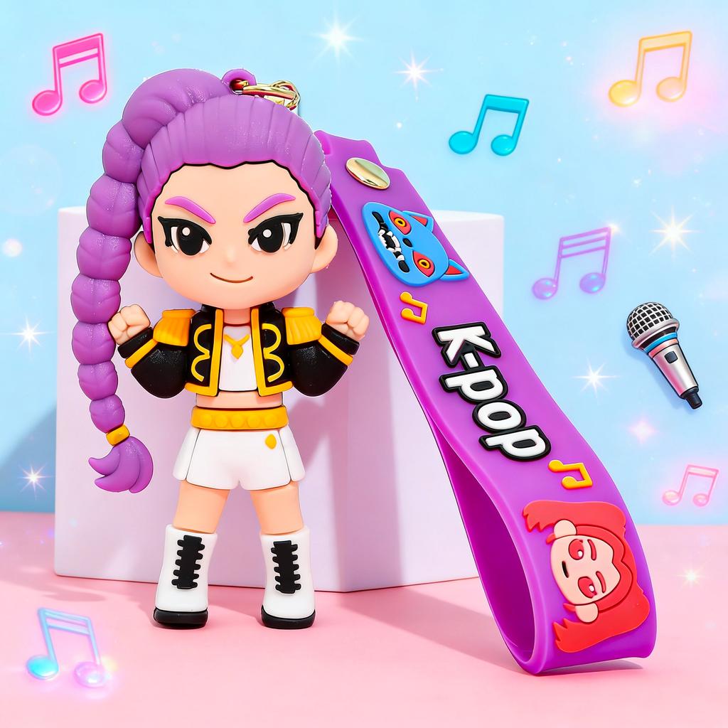 New Style KPOP Demon Hunters Adorable Cartoon Keychains Bag Pendants Holiday Fan Gifts and Presents Durable Long Lasting