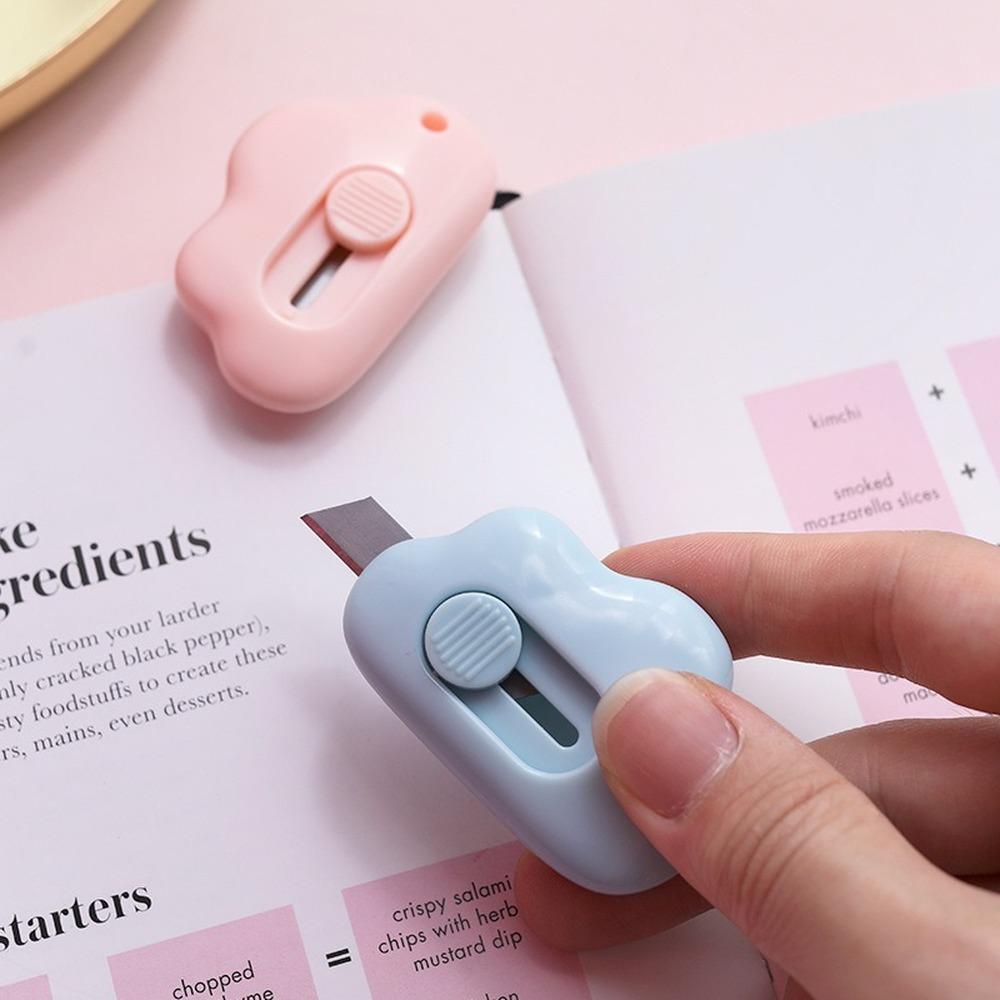Cute Mini Portable Utility Knife Paper Cutter Office Stationery Cutting Supplies