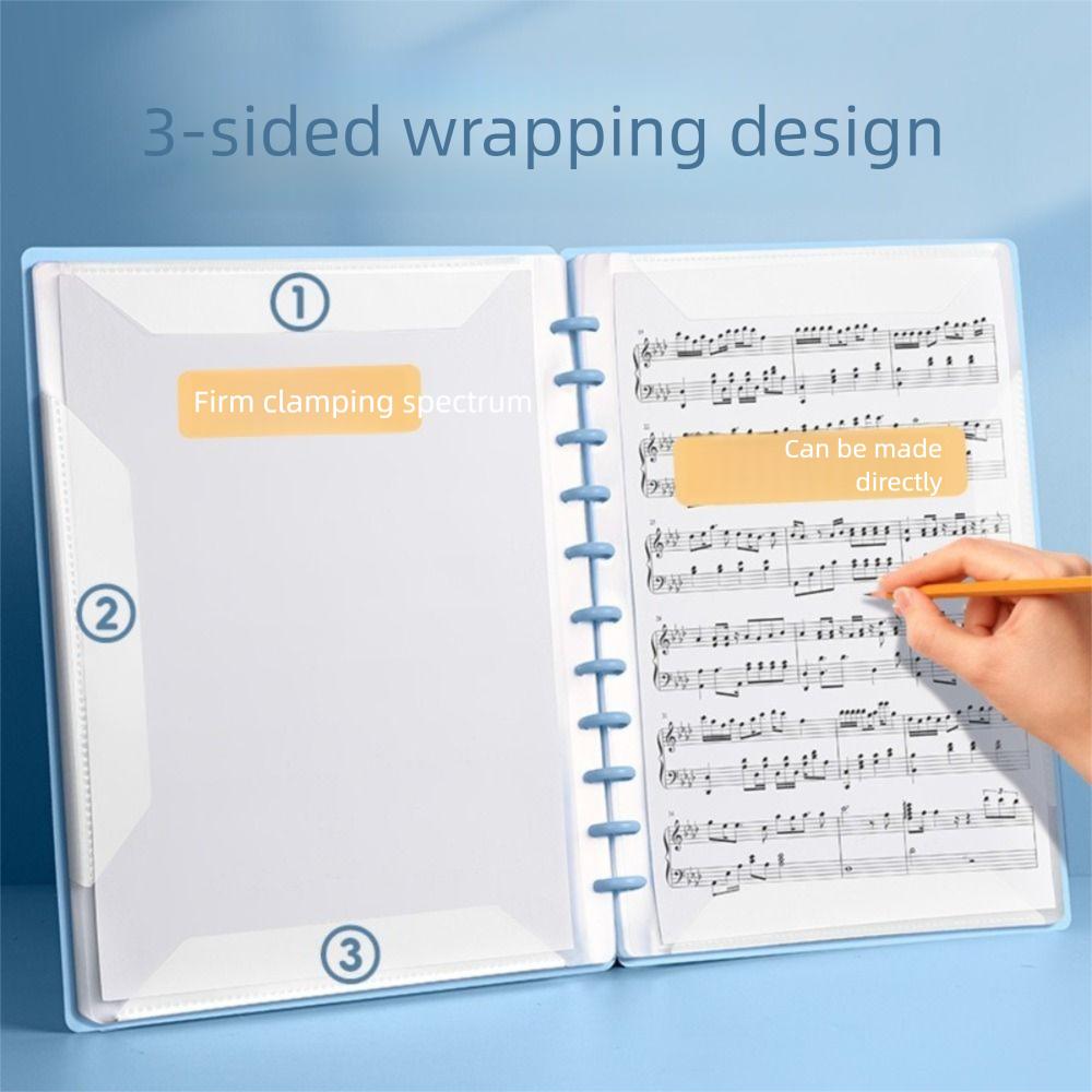 Transparent Music Score Folder A4 Piano Sheets Folder Creative Document Storage Organizer