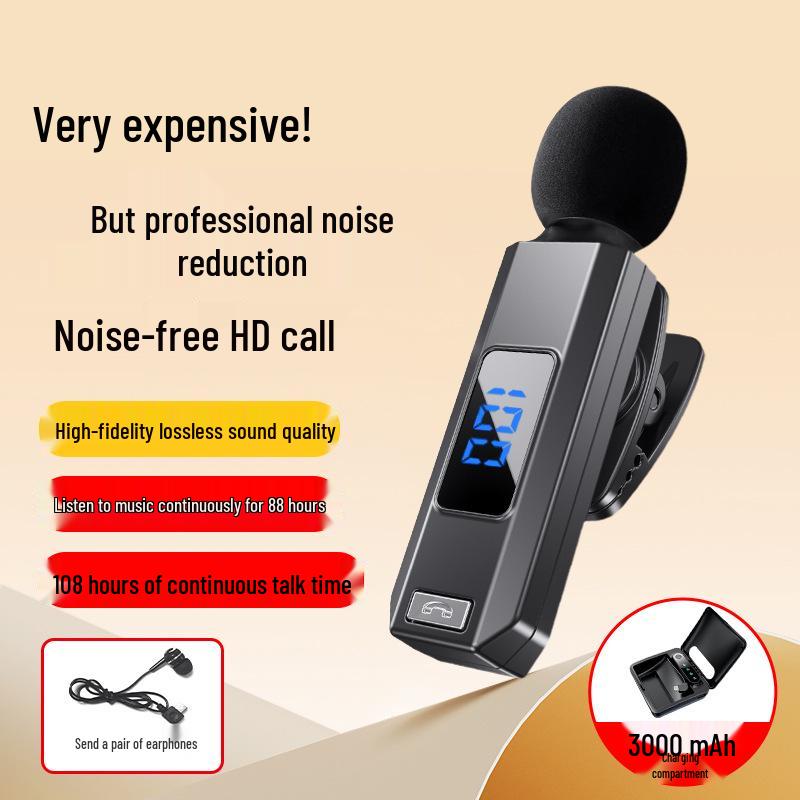 M1 Clip-on Wireless Bluetooth Earphones with Digital Display and Long Battery Life for Sports, Business, and More
