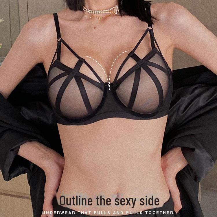 "Lace Bra Set for Women - Sexy Temptation, Red Zodiac Design, Plus Size, Gathered Fit"