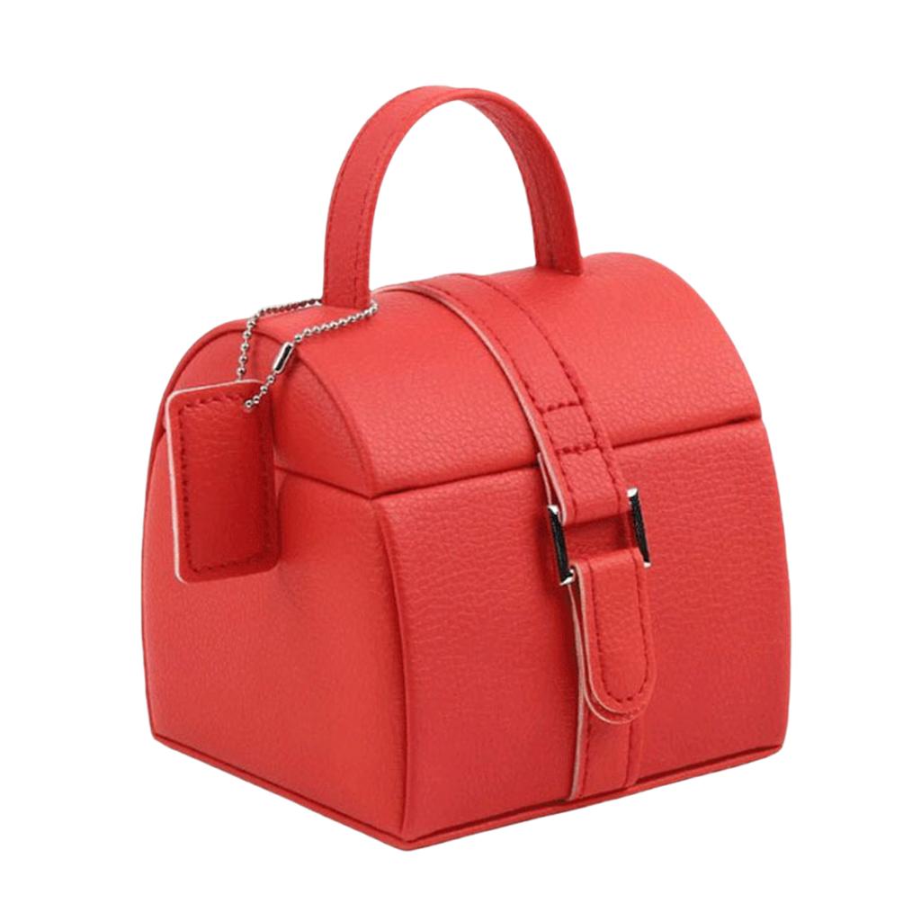 Multi Level Jewelry Keeper Leather Storage Box for Necklace and Earrings Jewellery Holder with Protective Soft Interior