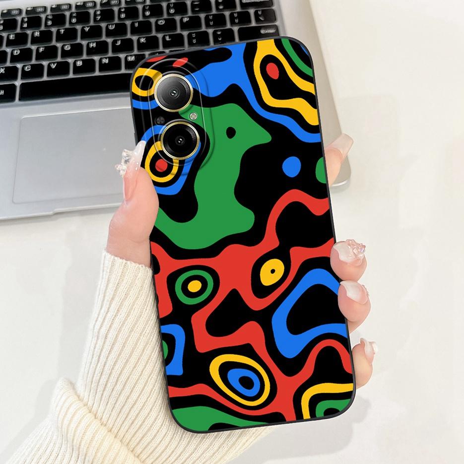 For Realme C67 4G Case RMX3890 Cute Panda Cartoon Cover Anti-Drop Phone Case For Realme C67 RealmeC67 4G Back Covers Soft Fundas