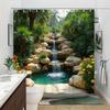 Rainforest Waterfall Shower Curtain - Multi-Style Bath Decor, Perfect for Those Who Love Nature-Inspired and Practical Designs
