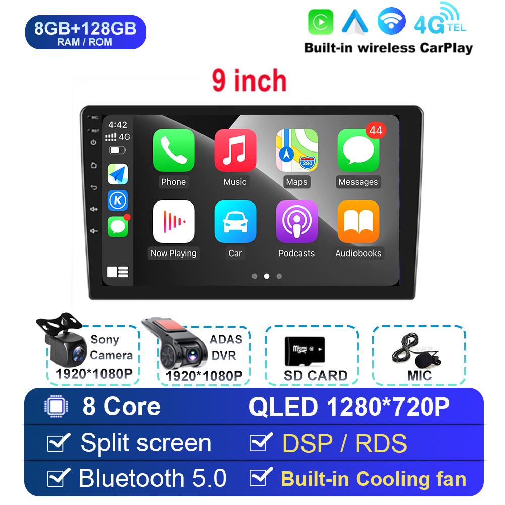 Android 14 For Univers Car Radio 2 Din Apple Carplay Automotive Multimedia Player GPS Android Auto IPS Screen RDS DSP Car Stereo