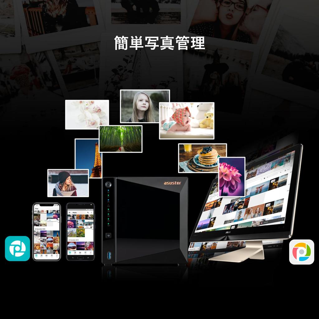ASUSTOR ASUS Subsidiary NAS Kit AS3304Tv2 Drivestor 4 Pro Gen2 Equipped with CPU Port DDR42GB Memory Warranty Domestic Authorized Distributor Product