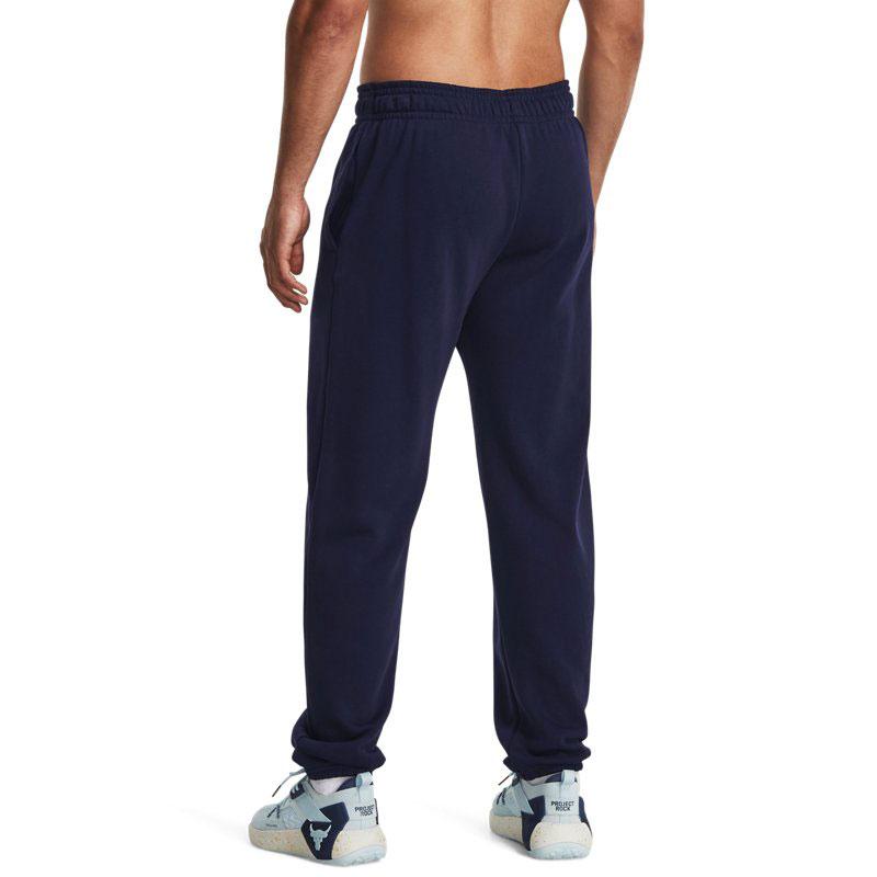 Under Armour Johnson Series Solid Color Drawstring Cuffed Knit Sports Pants Men Pants Dark-Blue 1380105-410