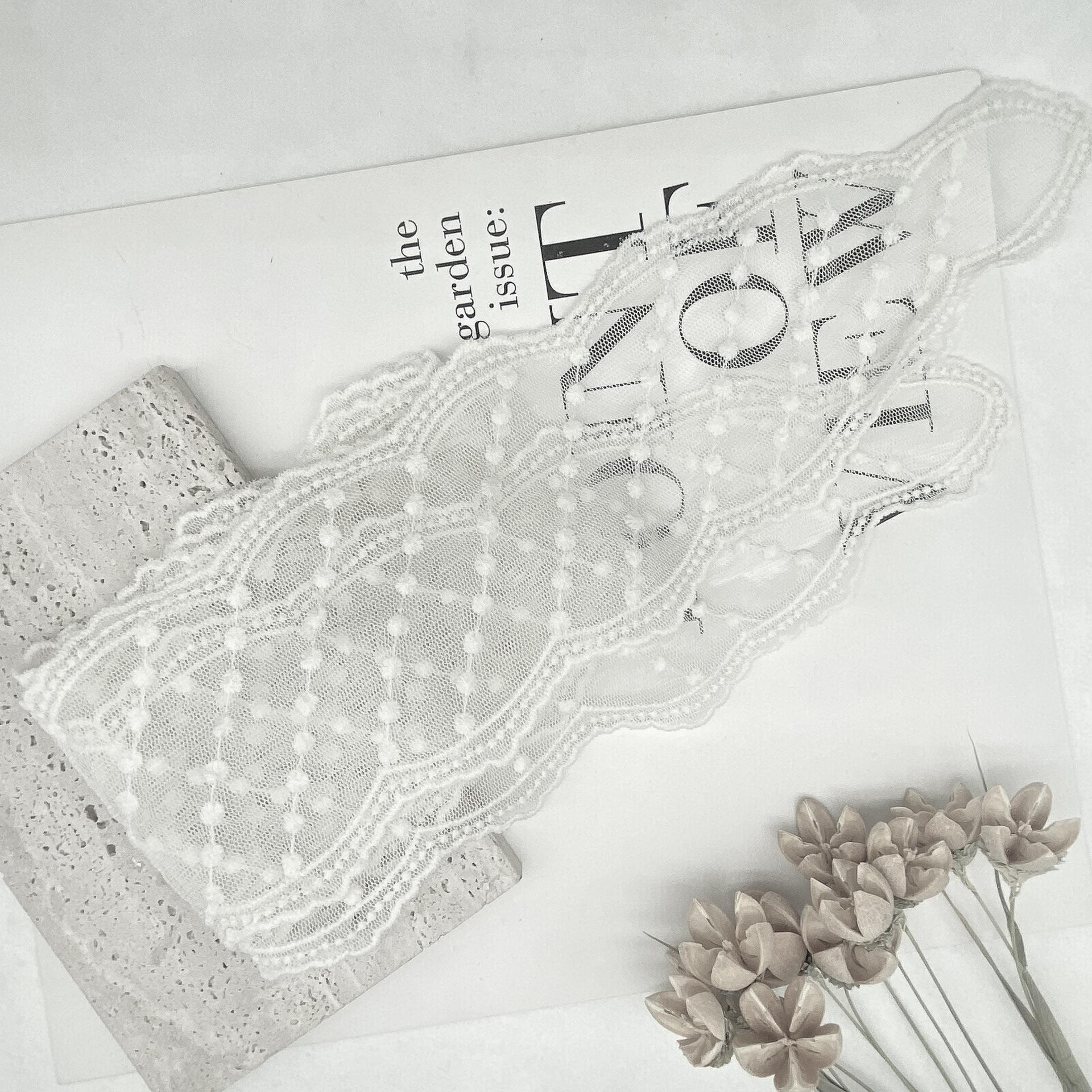 

Французский кружевной вышитый шелковый шарф-повязка на голову - аксессуар для волос Fairy Ribbon