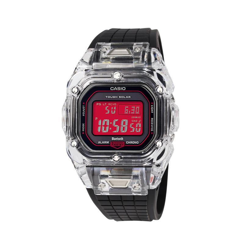 CASIO Custom Collection Solar Movement Rubber Strap Watch Unisex Red Watch Dial GW-B5600AR-1(Watch4--) Transparent Black Warrior