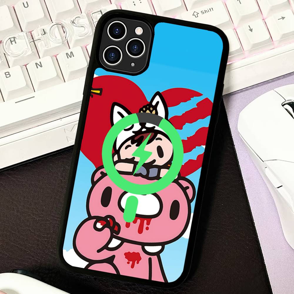 

Cute G-Gloomy B-Bear Magnetic Wireless Phone Case For IPhone 17 16 15 14 Plus 13 12 11 Pro Max iPhone 15pro max