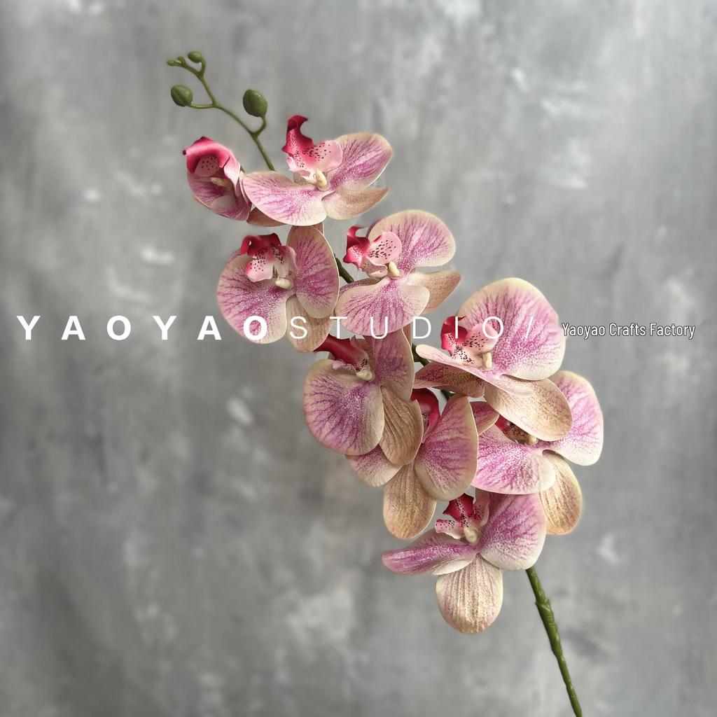 3D Printed Phalaenopsis Orchid, 9-Head Nordic Wedding & Dining Decoration, Floral Art Film Prop