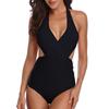 Women Bodysuit Bikini Sexy Deep V Print Swimwear Backless Swimsuit Bathing Suit