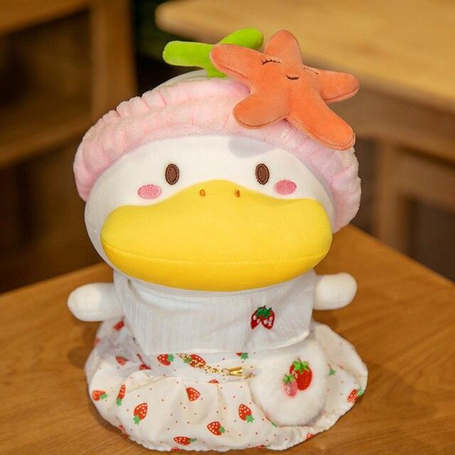 1pc 33cm Kawaii Duck With Clothes Plush Toys Multiple Styles Cute Dressing Duck Pillow Stuffed Dolls For Kids Girl Xmas Gift