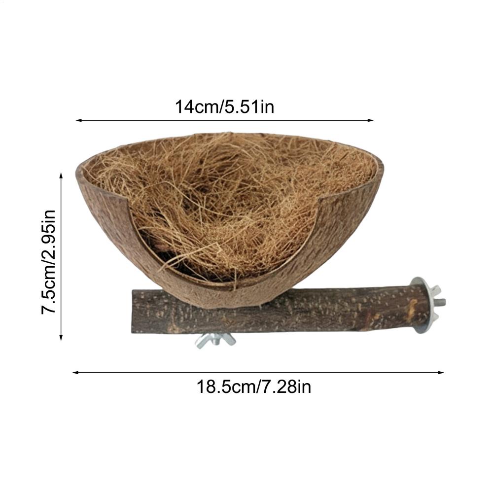 Bird Nest Warm Nesting House For Parakeet Bird Nest House Bed For Sleeping Habitat Winter Cockatiel Conure Lovebird Nesting коричневый
