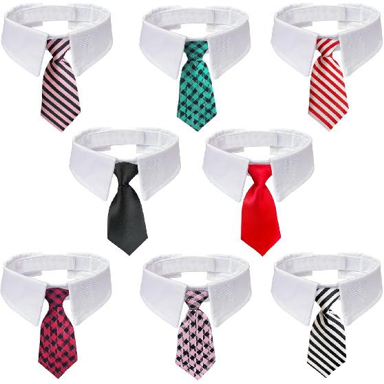 Cat Bow Tie, KOOLMOX Bowtie Cat Collar Adjustable with Various Bow Ties for Dogs, Male Pet Necktie for Small Puppy Boy Dog Collars Wedding Outfit