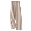 Women's Woolen Wide-Leg Drape Pants: New 2025 Loose, Stylish Velvet-Enhanced Suit Trousers for Autumn and Winter.