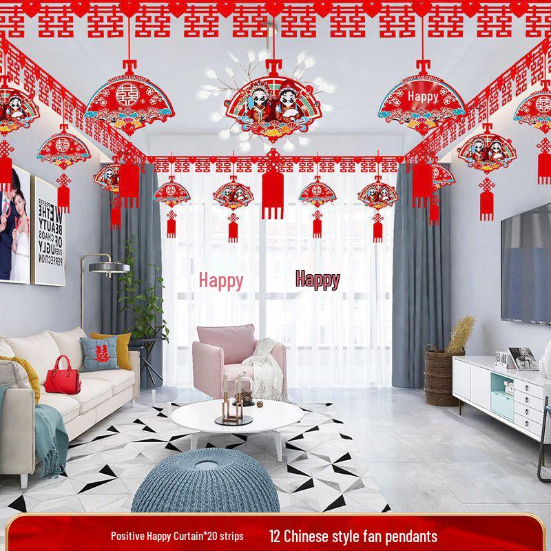 Wedding Decoration Set: Groom and Bride Bedroom & Living Room Ceiling Ornaments