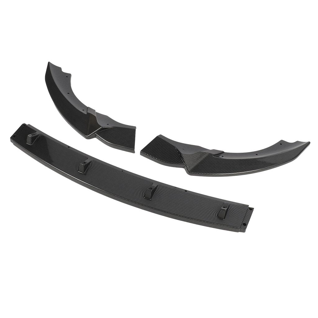 3 Sections Front Bumper Lip Diffuser Sturdy Front Bumper Lip Spoiler Replacement for   A‑Class W176 Standard Pre‑facelift