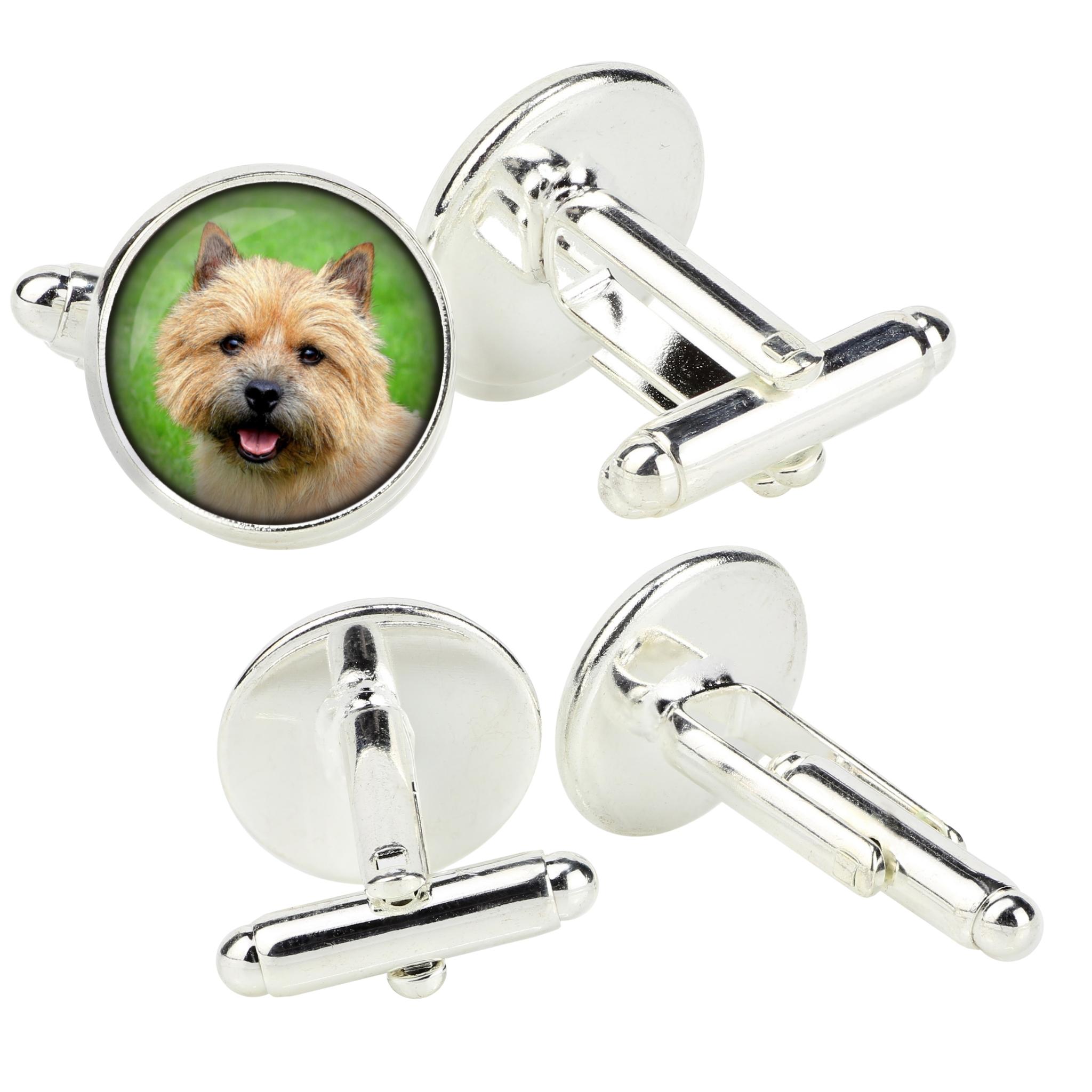 

Norwich Terrier - cufflinks in a box, handmade jewelry, product of the Art-Dog brand срібний