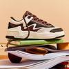 ANTA Ao Jie S Women Classic Color Block Trendy Skate Shoes Ivory White Rotten Wood Brown Smoke Red 122448081-5