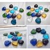 Love Heart Shaped Pendant Crystal Glass Peach Heart Loose Beads Charm for DIY Jewelry Necklace Earrings Making