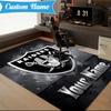 Custom Name Raiders Football Rug Indoor Floor Mat Chair Rug Perfect for Living Room, Bedroom, Playroom, Game Room Christmas fan gifts