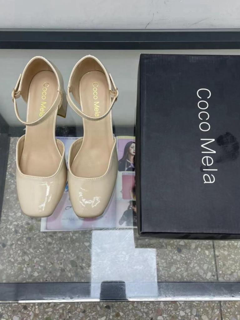 Fashion Lolita Shoes Shallow Mouth Summer High Heels 2025 Sandals Ladies Mary Jane Latest Bow Beige African Retro Block Butterfly-knot P