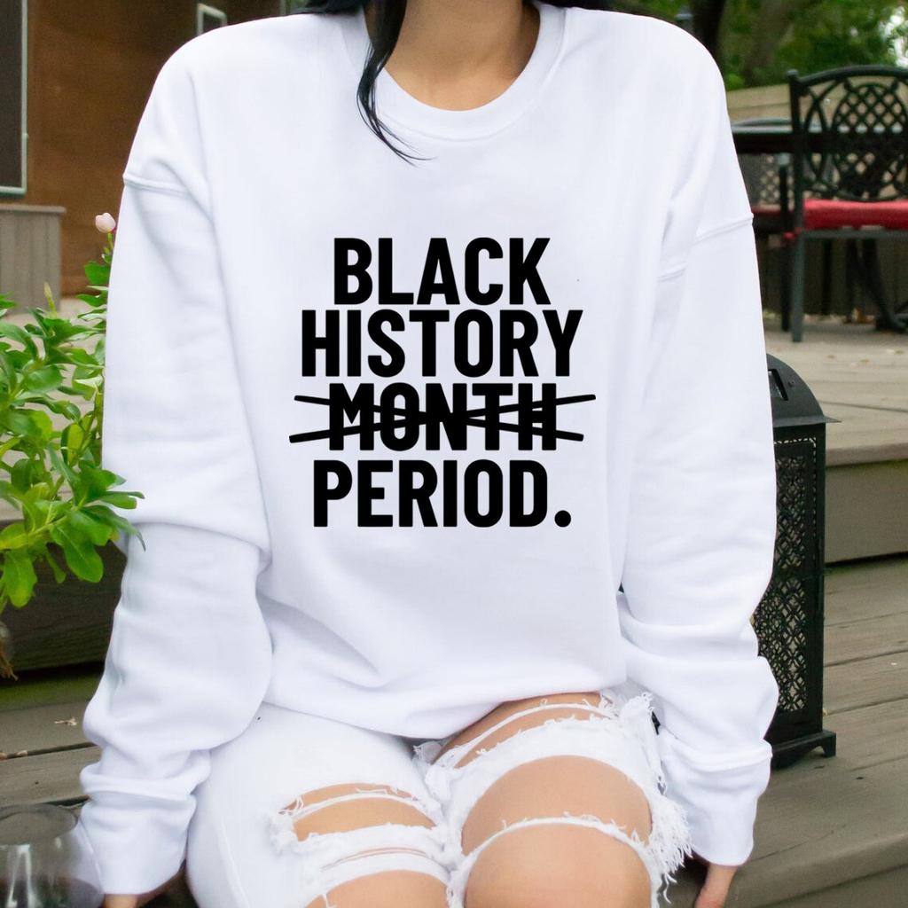 Černá historie Month Period Mikina Black Lives Matter Tričko Juneteenth Tričko Černá Month Trička Unisex Casual Mikiny