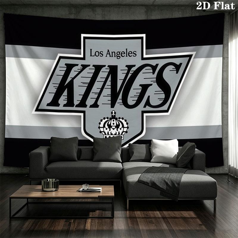 LA Kings Wall tapestry, aesthetic printed fabric blanket, suitable for bedroom, living room, and home decor.