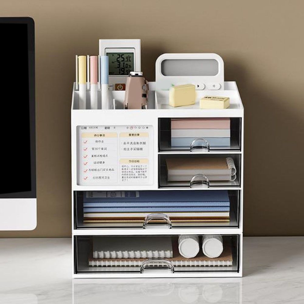 Plastic Drawer Storage Box Reasonable Partition Pen Holder Simple Desk Organizer  School