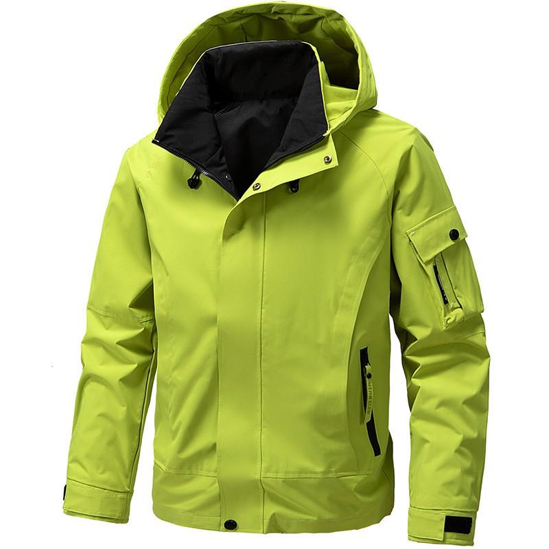 Mens Hooded Casual Jacket Lightweight Windbreaker Outdoor Wear