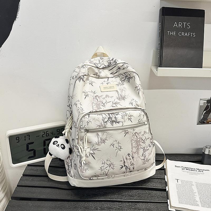 Schoolbag School Bag Niche Ins Cute Thickened Printed Backpack Fashionable Large Capacity Middle and High School Student School Bag Backpack