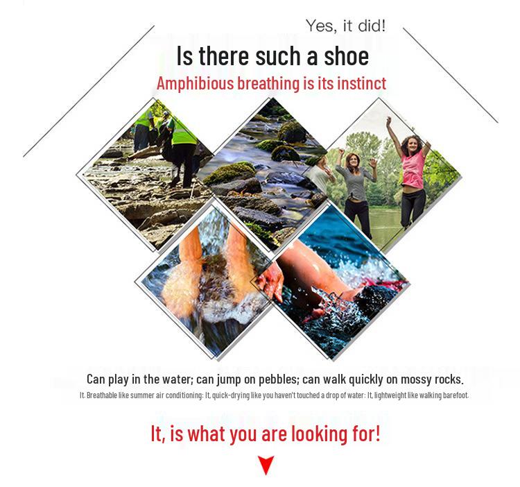 Unisex Quick-Dry Anti-Slip Outdoor Trekking Shoes for Fishing and Swimming