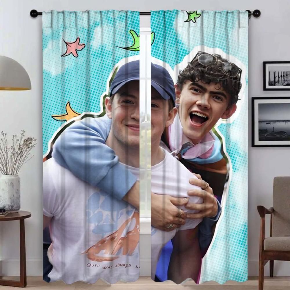 Window Curtain for Room 2 Panel Heartstoppers Kitchen Curtains for Camera Shades Home Interior Curtains Partition Living Elegant