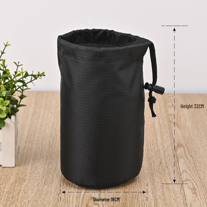 Down Jacket Sunscreen Clothing Storage Bag - Nylon Polyester Plaid, Portable Drawstring, Oxford Cloth