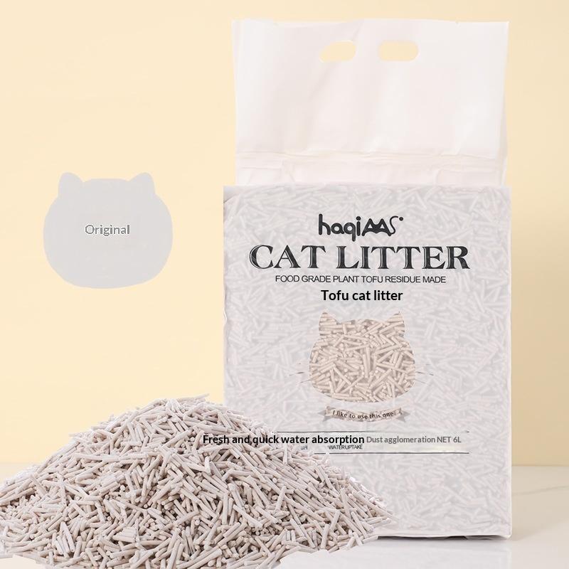 Originální rostlinná tofu kočkolit 6L Zelený čaj Směs rostlinné kočkolity Rychle hrudkující Potřeby pro domácí mazlíčky