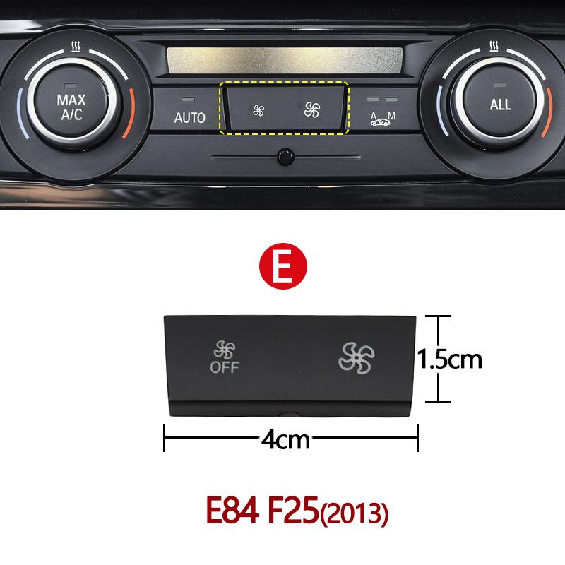 Dashboard AC Climate Ventilation Volume Button Caps For BMW 1 2 3 4 X1 X3 X5 X6 Series F20 F30 F35 F80 F25 F26 E70 E84 E90