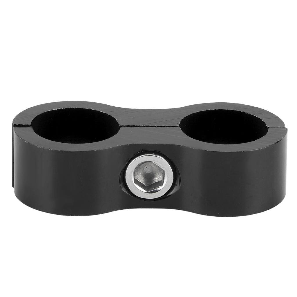 8AN Hose Separator Clamp Aluminum Alloy Fitting Adapter Accessory for Fuel Oil Brake Gas LineBlack
