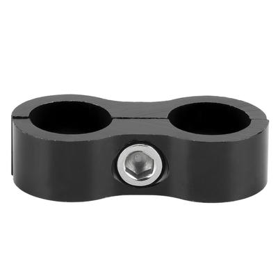 8AN Hose Separator Clamp Aluminum Alloy Fitting Adapter Accessory for Fuel Oil Brake Gas LineBlack