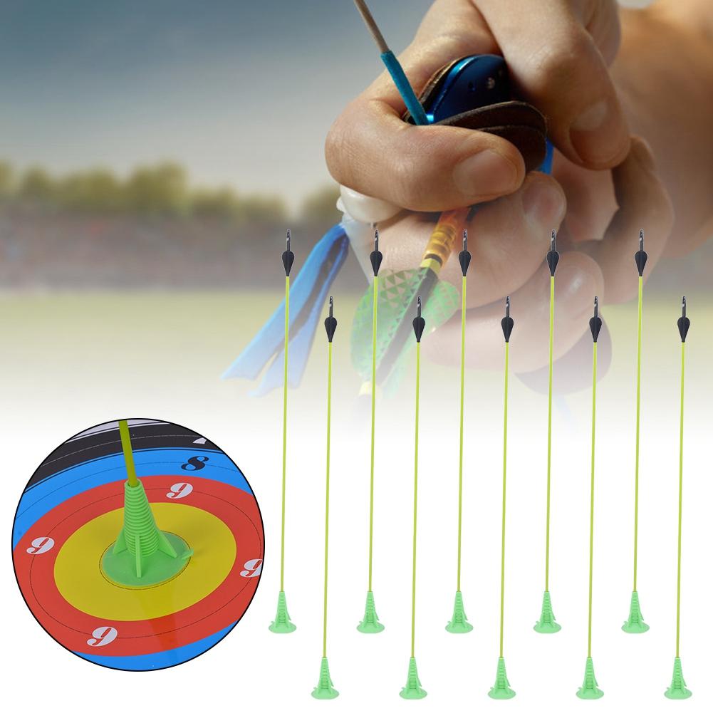 (10 Pcsset)Rubber Sucker Arrowhead Children Toy Practice Archery Arrowhead Outdoor Entertainment