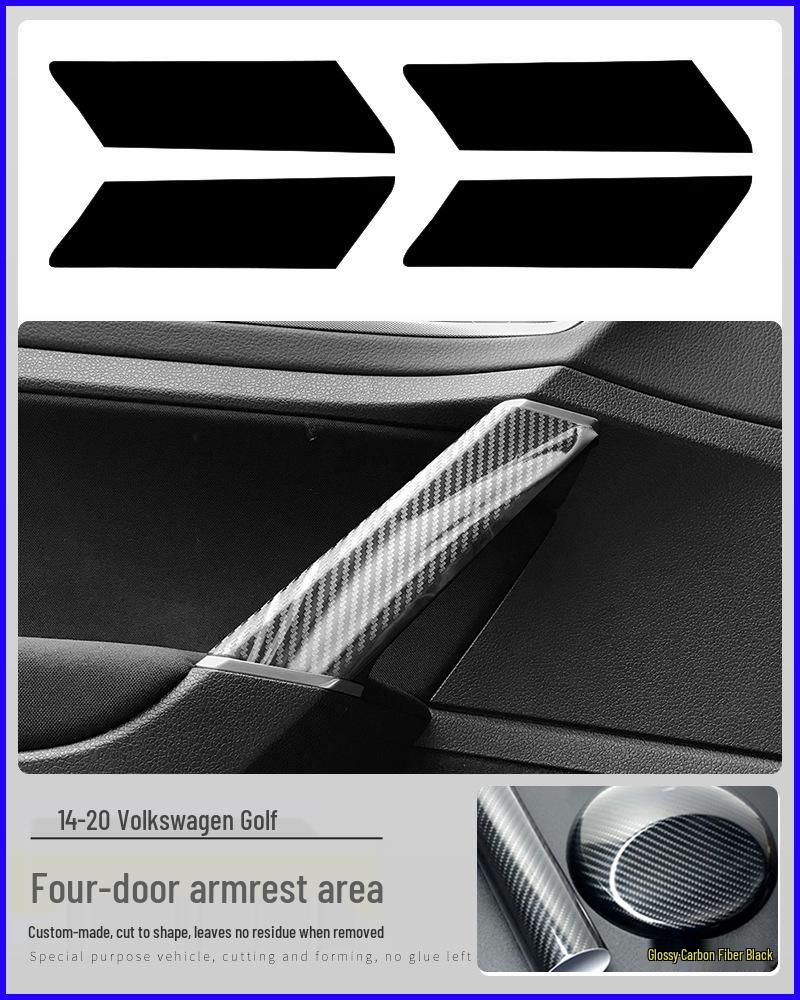 

Наклейка из углеродного волокна на внутреннюю консоль и рычаг переключения передач для Golf 6-го/7-го/7,5-го поколения.