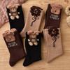 Comfortable Cotton Cotton Socks Brown Bear Bear Socks Soft Middle Tube Socks