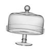 Glass Cake Stand with Lid Multiuse Bread Plate for Hotels Party Shop Display S