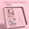 Dreamy Butterfly Patterned Lanyard Phone Case For Samsung Galaxy A37 A57 A56 A36 A26 A17 A16 A55 A54 A15 A53 Soft TPU Back Cover
