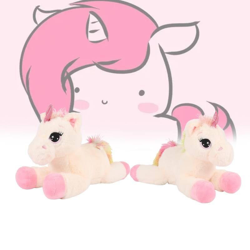Rainbow Fur Unicorn Toys Cute Cartoon Girls Children Festivals Soothed Doll Gift