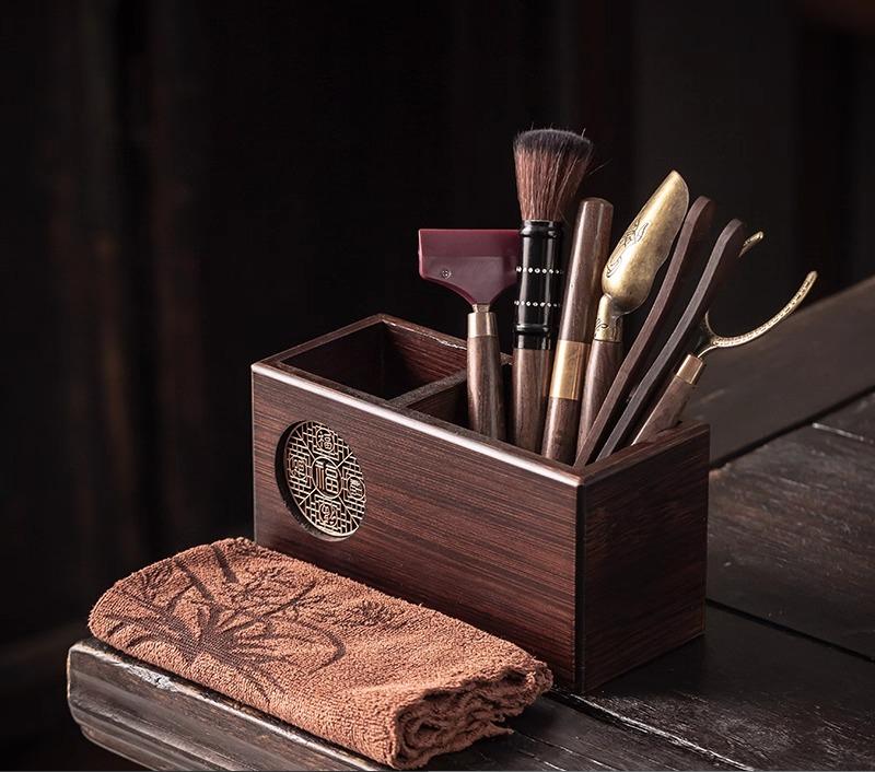 Walnut Modern Tea Ceremony Six Gentlemen Set Tea Cutting Tea Set Accessories Tea Table Tea Making Tools