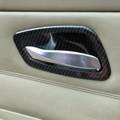 4 ΤΕΜ Μαύρο ABS από Ίνες Άνθρακα Διακόσμηση Κάλυψης Τριμ Μπολ Χειρολαβής Πόρτας Αυτοκινήτου Αξεσουάρ Εσωτερικού Αυτοκινήτου Για BMW Σειρά 3 E90 2005-12