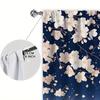 2pcs Sakura Drops Printed Curtain for Home Decor - Rod Pocket Window Treatment for Bedroom, Office, Kitchen, Living Room