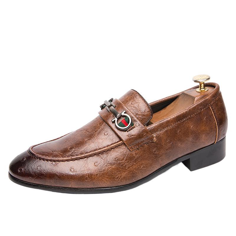 Spring Foot Cover Men's Daily Shoes Business Dress Leather Shoes Azon